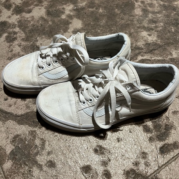 White Old Skool Vans - Picture 2 of 4